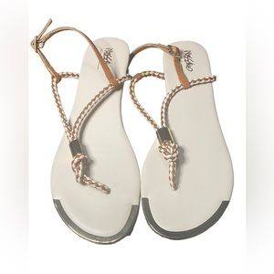 Mossimo BRAIDED TAN & WHITE SANDAL 7.5